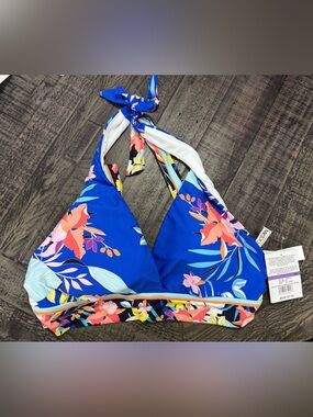 24th & Ocean Laguna Tropical Surplice Halter Top